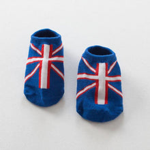 Toddlers Boy Baby Infant Girl Ankle Socks Flag Print Cotton Anti-slip Socks For 0-4 Y Y2 J4U66