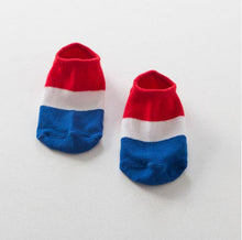 Toddlers Boy Baby Infant Girl Ankle Socks Flag Print Cotton Anti-slip Socks For 0-4 Y Y2 J4U66