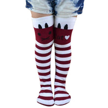 Toddlers Kids Girls Knee High Socks School Cotton Tights Striped Stockings for Girls 1-8Years J4U66
