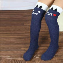 Toddlers Kids Girls Knee High Socks School Cotton Tights Striped Stockings for Girls 1-8Years J4U66