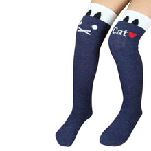 Toddlers Kids Girls Knee High Socks School Cotton Tights Striped Stockings for Girls 1-8Years J4U66