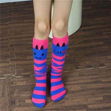 Toddlers Kids Girls Knee High Socks School Cotton Tights Striped Stockings for Girls 1-8Years J4U66