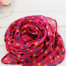 Toddlers Kids Girls Scarf Voile Dots Scarves Shawls Wrap Candy Neckerchief J4U66