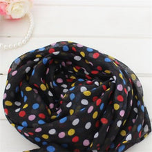 Toddlers Kids Girls Scarf Voile Dots Scarves Shawls Wrap Candy Neckerchief J4U66