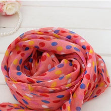 Toddlers Kids Girls Scarf Voile Dots Scarves Shawls Wrap Candy Neckerchief J4U66