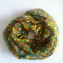 kids girls scarf voile dots scarves shawls wrap candy neckerchief J4U66