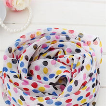 Toddlers Kids Girls Scarf Voile Dots Scarves Shawls Wrap Candy Neckerchief J4U66