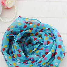 Toddlers Kids Girls Scarf Voile Dots Scarves Shawls Wrap Candy Neckerchief J4U66