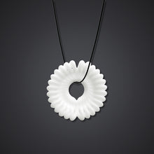 flower blossom pendant 3d printed jewelry original design unique model personal hanging best friend forever bff necklace J4U66