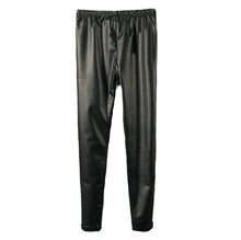 womens pu leather skinny stretch leggings material patchwork casual pants women J4U66