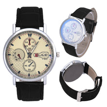 Retro Men's Leather Band Sport Analog Quartz Watch Simple Business Military Wristwatches Classics Dress Watches OC8 J4U66