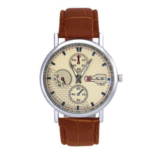 Retro Men's Leather Band Sport Analog Quartz Watch Simple Business Military Wristwatches Classics Dress Watches OC8 J4U66