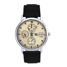 Retro Men's Leather Band Sport Analog Quartz Watch Simple Business Military Wristwatches Classics Dress Watches OC8 J4U66