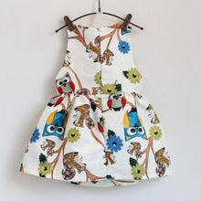Trendy Baby Girls 2-7 Years Sleeveless Owl Print Tutu Dress One Piece Party Cocktail Dresses J4U66