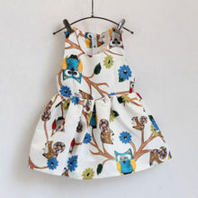 Trendy Baby Girls 2-7 Years Sleeveless Owl Print Tutu Dress One Piece Party Cocktail Dresses J4U66