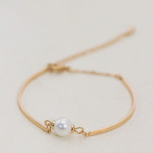 Trendy Jewelry Charm Gold Pearl Chain Bracelet Cuff Bangle For Women J4U66