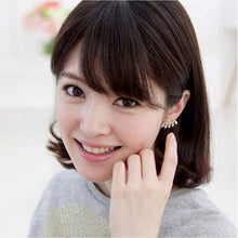 Trendy Silver Plated Crystal Rhinestone Jewelry Ear Cuff Ear Clip Ear Studs Women Earrings J4U66