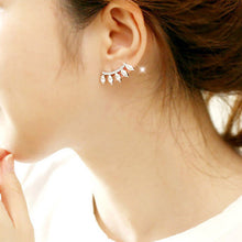 Trendy Silver Plated Crystal Rhinestone Jewelry Ear Cuff Ear Clip Ear Studs Women Earrings J4U66
