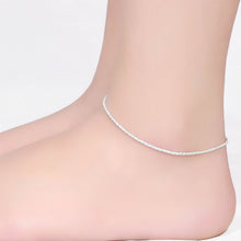 Trendy Silver Plated Hemp Rope Chain Bracelet Anklet Women Jewelry 21CM Silver Foot Jewelry For Women J4U66