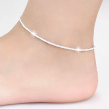 Trendy Silver Plated Hemp Rope Chain Bracelet Anklet Women Jewelry 21CM Silver Foot Jewelry For Women J4U66