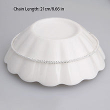 Trendy Silver Plated Hemp Rope Chain Bracelet Anklet Women Jewelry 21CM Silver Foot Jewelry For Women J4U66