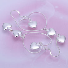 triple heart earings silver plated jewelry earrings for women silver plated earrings smte17 J4U66