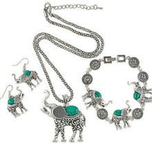Turquoise Elephant Shape Elegant Necklace/ Bracelet /Earrings Mix Options J4U66
