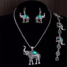 Turquoise Elephant Shape Elegant Necklace/ Bracelet /Earrings Mix Options J4U66
