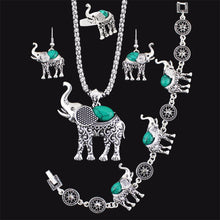 Turquoise Elephant Shape Elegant Necklace/ Bracelet /Earrings Mix Options J4U66