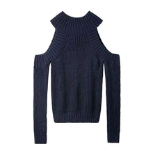 Turtleneck off shoulder knitted sweater women tricot pullover jumpers Pull femal oversized capes J4U66