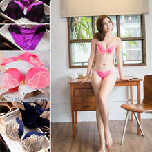 Underclothes Underwear Women Bras B C cup Lingerie set With Brief Sexy Lingerie Lace Embroidery Bra Sets Bowknot Bras J4U66