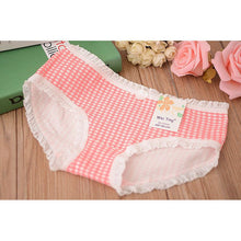 Underwear Cotton Panties 10 Color Cute Lady Sexy Plaid Underwear Comfortable Lingerie Girl Briefs PY3 J4U66