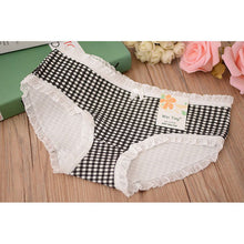 Underwear Cotton Panties 10 Color Cute Lady Sexy Plaid Underwear Comfortable Lingerie Girl Briefs PY3 J4U66
