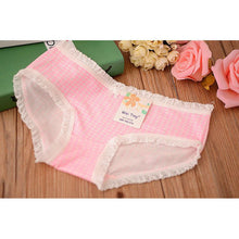 underwear women cotton panties 10 colorcute lady sexy plaid underwearcomfortable lingerie girl briefs J4U66