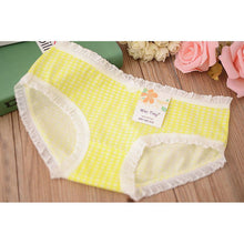 underwear women cotton panties 10 colorcute lady sexy plaid underwearcomfortable lingerie girl briefs J4U66