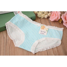 underwear women cotton panties 10 colorcute lady sexy plaid underwearcomfortable lingerie girl briefs J4U66