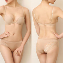 Underwire Adjusted-Straps Bra For Women Deep U Low Cut Invisible Women Intimates Solid Sexy Seamless Push Up Bras J4U66