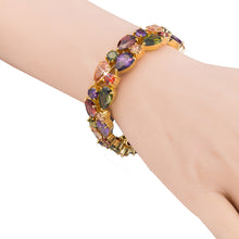 unique bracelets banglescolorful zircon bracelet gold plate women bracelet jewelry for girl wedding party gift J4U66