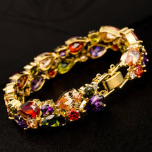 unique bracelets banglescolorful zircon bracelet gold plate women bracelet jewelry for girl wedding party gift J4U66