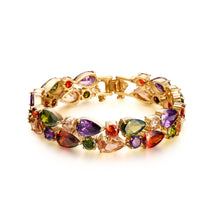 unique bracelets banglescolorful zircon bracelet gold plate women bracelet jewelry for girl wedding party gift J4U66
