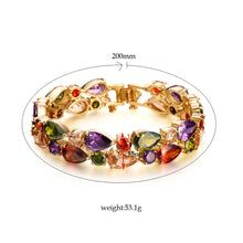 unique bracelets banglescolorful zircon bracelet gold plate women bracelet jewelry for girl wedding party gift J4U66