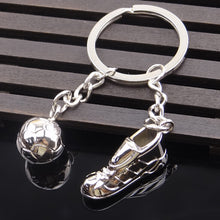 Unique Metal Ring Key Chain Keyfob Cool Soccer Shoe Lovely Keyrings J4U66