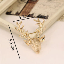 Animal Xmas Popular Brooches Styling Jewelry S Cute Gold Plated Deer Antlers Head Pin Brooches J4U66