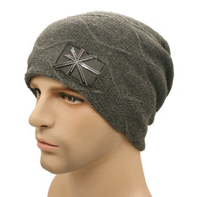 Unisex Warm Beanies Hats for Women Men Metal Wool Knitted Caps Bonnet Femme J4U66