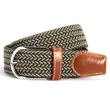 unisex canvas woven leather pin webbing metal buckle elastic waist belt men women waistband J4U66