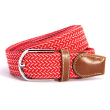 unisex canvas woven leather pin webbing metal buckle elastic waist belt men women waistband J4U66