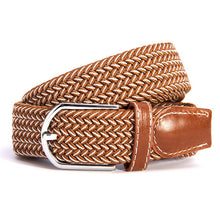 Unisex Canvas Woven Leather Pin Webbing Metal Buckle Elastic Waist Belt Men Waistband J4U66