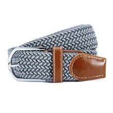 unisex canvas woven leather pin webbing metal buckle elastic waist belt men women waistband J4U66