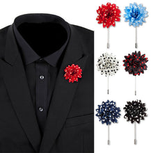Deep Purple Lapel Pin Wedding Groomsman Upscale Flower Women Brooch Brooches Multicolor J4U66