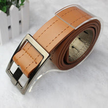 Faux Leather Waist Belts Edge Sewing Thread Buckle Belt Men Women Black White Accessories J4U66